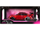 RWB Body Kit Red Metallic with Black Stripes Pink Slips Series 1/18 Diecast Model Car Jada 35726