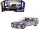 1999 Nissan Skyline GT R R34 RHD Right Hand Drive Silver Metallic with Purple Wheels 1/18 Diecast Model Car Solido S1804310