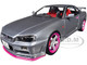 1999 Nissan Skyline GT R R34 RHD Right Hand Drive Silver Metallic with Purple Wheels 1/18 Diecast Model Car Solido S1804310 1999 Nissan Skyline GT R R34 RHD Right Hand Drive Silver Metallic with Purple Wheels 1/18 Diecast Model Car Solido S1804310