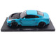 2023 Nissan GT R R35 Liberty Walk Body Kit 2 0 RHD Right Hand Drive Baby Blue with Carbon Hood 1/18 Diecast Model Car Solido S1805817