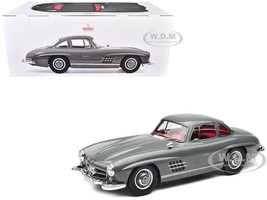 1954 Mercedes Benz 300 SL Graphite Gray with Red Interior Limited Edition to 500 pieces Worldwide 1/12 Diecast Model Car Norev 123852