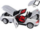 1996 Mercedes Benz SLK Convertible Brilliant Silver Metallic 1/18 Diecast Model Car Norev 183020