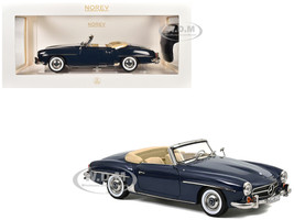 1957 Mercedes Benz 190 SL Convertible Middle Blue with Black Top 1/18 Diecast Model Car Norev 183403