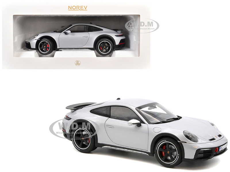 2023 Porsche 911 Dakar Ice Gray Metallic 1/18 Diecast Model Car Norev 187242