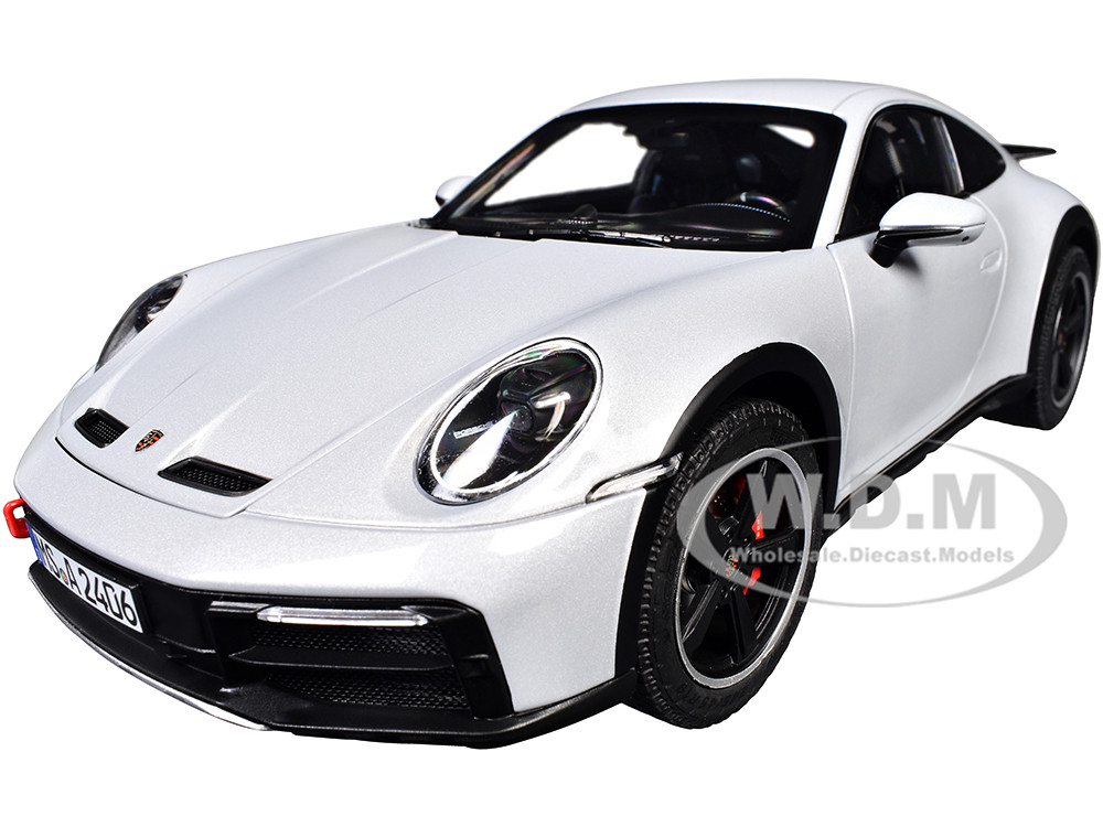 2023 Porsche 911 Dakar Ice Gray Metallic 1/18 Diecast Model Car by