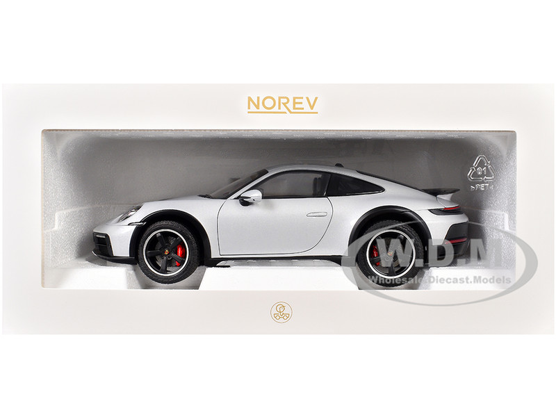 2023 Porsche 911 Dakar Ice Gray Metallic 1/18 Diecast Model Car by