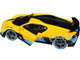 Bugatti Divo Yellow Metallic with Carbon and Blue Accents Special Edition 1/24 Diecast Model Car Maisto 31526y