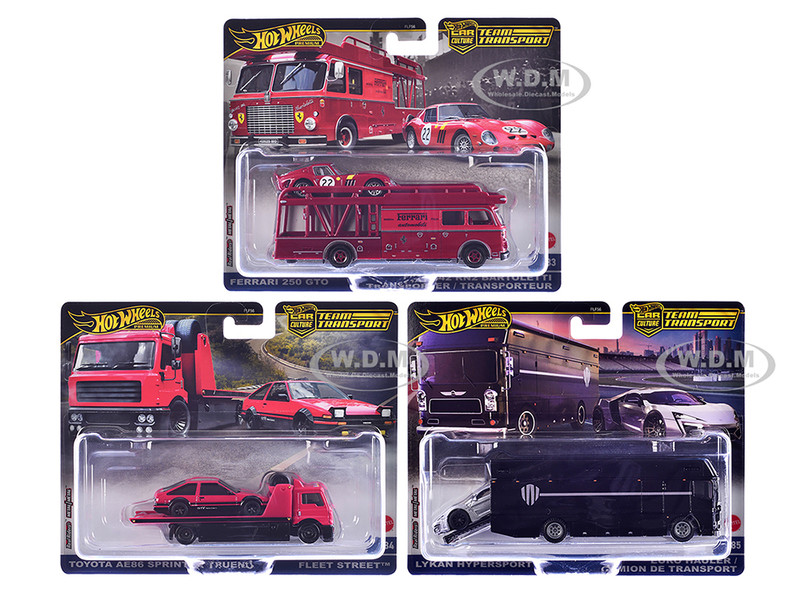 Team Transport 3 piece Set H 2025 Car Culture Series Diecast Model Cars Hot Wheels FLF56-957H