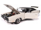 1969 Dodge Charger R T W1 White with Black Vinyl Top and Black Tail Stripe American Muscle Series 1/18 Diecast Model Car Auto World AMM1352 1969 Dodge Charger R T W1 White with Black Vinyl Top and Black Tail Stripe American Muscle Series 1/18 Diecast Model Car Auto World AMM1352