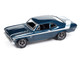 1970 Chevrolet Nova Yenko Deuce Fathom Blue Metallic with White Stripes Muscle Cars USA Series 1/64 Diecast Model Car Johnny Lightning JLMC034-JLSP383A