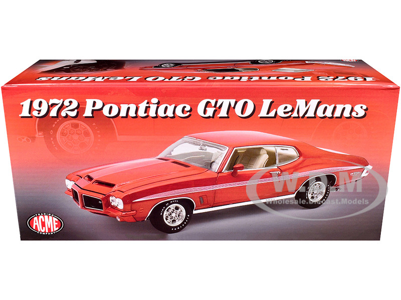 1972 PONTIAC GTO LEMANS SUNDANCE ORANGE 1/18 DIECAST MODEL CAR BY