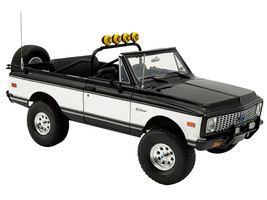 1971 Chevrolet K5 Blazer Tuxedo Black and White Limited Edition to 396 pieces Worldwide 1/18 Diecast Model Car ACME A1807716