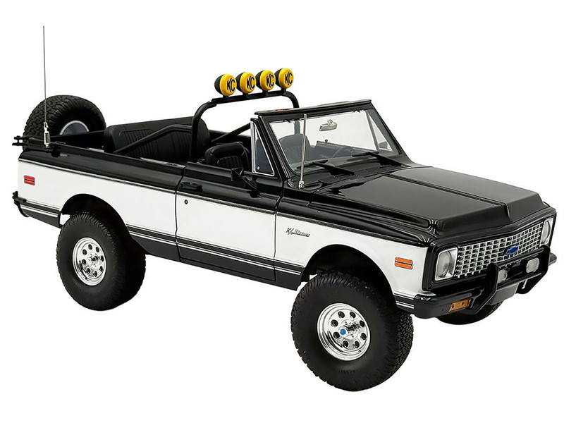 1971 Chevrolet K5 Blazer Tuxedo Black and White Limited Edition to 396 pieces Worldwide 1/18 Diecast Model Car ACME A1807716
