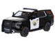 2025 Chevrolet Tahoe Police Pursuit Vehicle California Highway Patrol Black and White Law Enforcement and Public Service Series 1/24 Diecast Model Car Motormax 76645