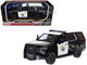 2025 Chevrolet Tahoe Police Pursuit Vehicle California Highway Patrol Black and White Law Enforcement and Public Service Series 1/24 Diecast Model Car Motormax 76645