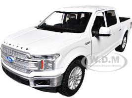 2019 Ford F 150 Limited Crew Cab Pickup Truck White 1/27 Diecast Model Car Motormax 79364w