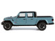2021 Jeep Gladiator Rubicon Closed Top Pickup Truck Blue with Black Top 1/27 Diecast Model Car Motormax 79368bl