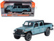 2021 Jeep Gladiator Rubicon Closed Top Pickup Truck Blue with Black Top 1/27 Diecast Model Car Motormax 79368bl