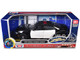 2023 Dodge Charger Pursuit Police Car Black and White with Flashing Light Bar Front and Rear Lights and 2 Sounds Builder s Kit 1/24 Diecast Model Car Motormax 79622BB-BKW