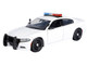 2023 Dodge Charger Pursuit Police Car Unmarked White with Flashing Light Bar Front and Rear Lights and 2 Sounds Builder s Kit 1/24 Diecast Model Car Motormax 79622BB-W