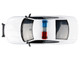 2023 Dodge Charger Pursuit Police Car Unmarked White with Flashing Light Bar Front and Rear Lights and 2 Sounds Builder s Kit 1/24 Diecast Model Car Motormax 79622BB-W