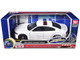 2023 Dodge Charger Pursuit Police Car Unmarked White with Flashing Light Bar Front and Rear Lights and 2 Sounds Builder s Kit 1/24 Diecast Model Car Motormax 79622BB-W