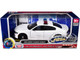 2023 Dodge Charger Pursuit Police Car Unmarked White with Flashing Light Bar Front and Rear Lights and 2 Sounds Builder s Kit 1/24 Diecast Model Car Motormax 79622BB-W