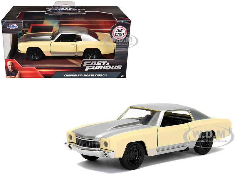 Chevrolet Monte Carlo Cream with Silver Hood and Top The Fast and the Furious Tokyo Drift 2006 Movie Fast & Furious Series 1/32 Diecast Model Car Jada 99516