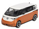 Volkswagen ID Buzz Van Candy White and Energetic Orange Metallic Limited Edition 1/64 Diecast Model Car Mini GT MGT01061