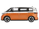 Volkswagen ID Buzz Van Candy White and Energetic Orange Metallic Limited Edition 1/64 Diecast Model Car Mini GT MGT01061