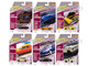 Classic Gold Collection 2025 Release 1 Set B of 6 Cars 1/64 Diecast Model Cars Johnny Lightning JLCG033B