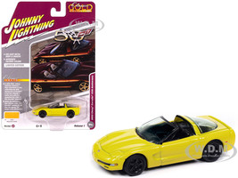 2003 Chevrolet Corvette Convertible 50th Anniversary Millennium Yellow Classic Gold Collection 1/64 Diecast Model Car Johnny Lightning JLCG033-JLSP387A