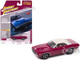 1971 Dodge Challenger R T Panther Pink with White Top and Interior Classic Gold Collection 1/64 Diecast Model Car Johnny Lightning JLCG033-JLSP417A