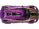 Koenigsegg Agera R Purple Metallic with Black and Yellow Stripes Timeless Icons Series Diecast Model Car Hot Wheels JBK93