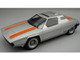 1976 Ferrari 308 GT Rainbow By Bertone Silver Metallic with Orange Stripes Mythos Series Limited Edition to 35 pieces Worldwide 1/18 Model Car Tecnomodel TM18-180F