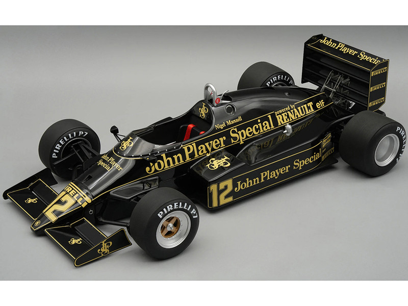 Lotus 94T #12 Nigel Mansell John Player Special Team Lotus 3rd Place Formula One F1 European GP 1983 with Display Case Mythos Series Limited Edition to 65 pieces Worldwide 1/18 Model Car Tecnomodel TM18-347A