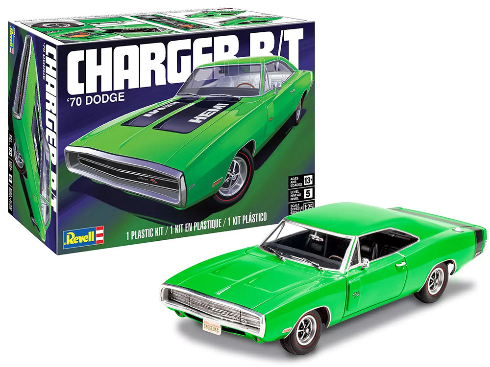 Level 5 Model Kit 1970 Dodge Charger R/T 1/25 Scale Model by Revell
