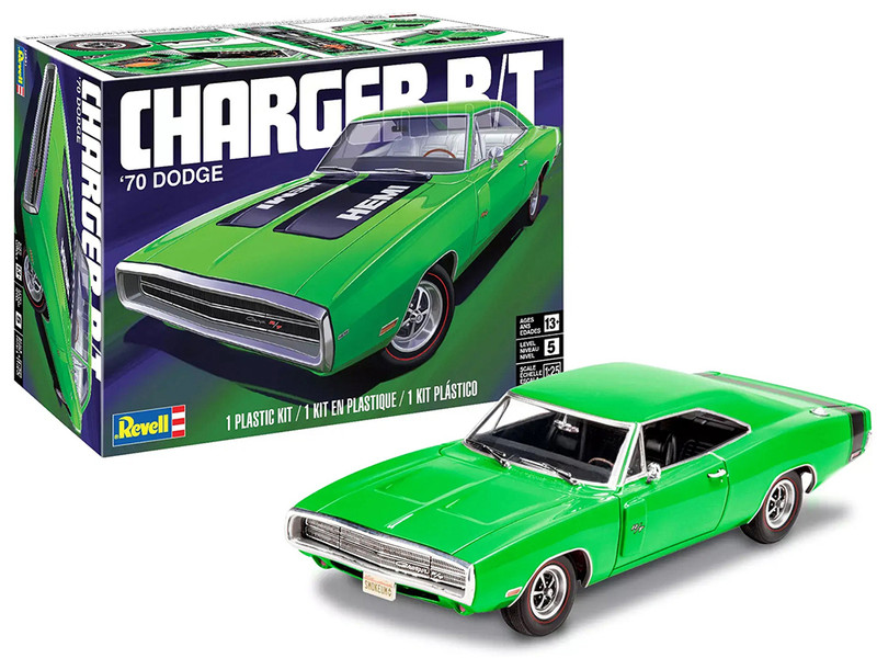 Level 5 Model Kit 1970 Dodge Charger R T 1/25 Scale Model Revell 14561