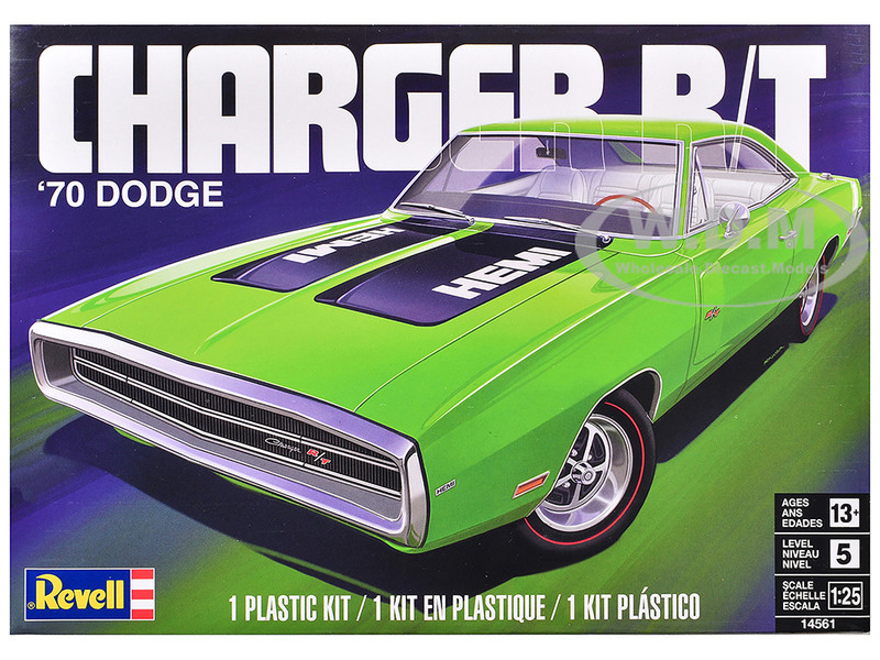 Level 5 Model Kit 1970 Dodge Charger R T 1/25 Scale Model Revell 14561