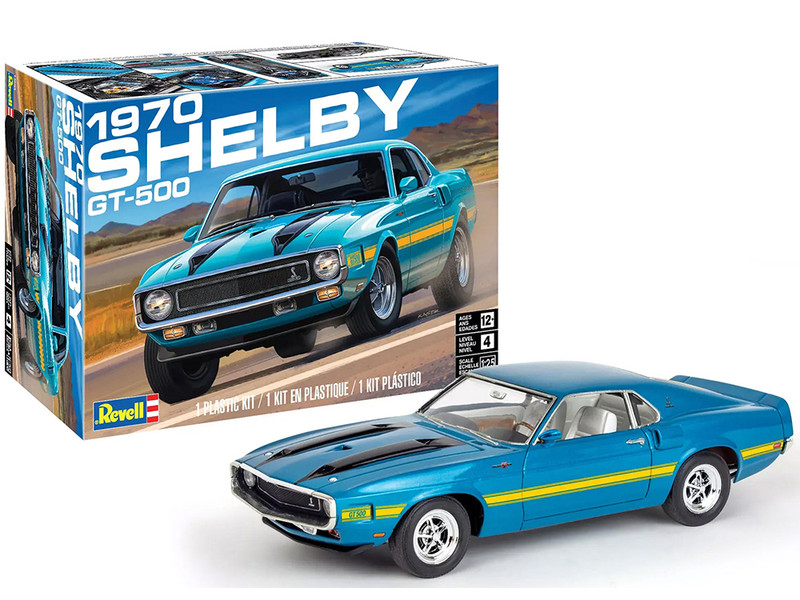 Level 4 Model Kit 1970 Shelby GT 500 1/25 Scale Model Revell 14563