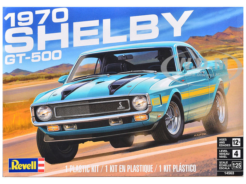 Level 4 Model Kit 1970 Shelby GT 500 1/25 Scale Model Revell 14563