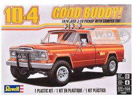 Level 4 Model Kit 1979 Jeep J 10 Pickup Truck with Camper Top 1/24 Scale Model Revell 14568