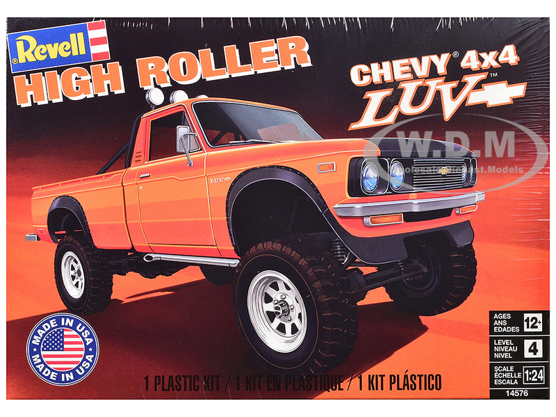 Level 4 Model Kit Chevrolet LUV 4x4 Pickup Truck High Roller 1/24 Scale Model Revell 14576