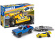 Level 3 Model Kit 1978 Chevrolet Off Road 4x4 Pickup Truck and Malibu Grand Prix Virage with Trailer Fantasy Formula 1/25 Scale Model Revell 14581
