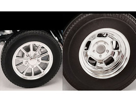 Drag Wheel and Tire Set of 4 pieces from 1961 Chevrolet Corvette Gasser for 1/18 Scale Models ACME A1800935W