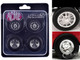 Drag Wheel and Tire Set of 4 pieces from 1961 Chevrolet Corvette Gasser for 1/18 Scale Models ACME A1800935W