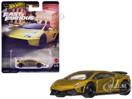 Lamborghini Gallardo LP 570 4 Superleggera Gold Metallic Fast X 2023 Movie Fast & Furious Series Diecast Model Car Hot Wheels JBM01