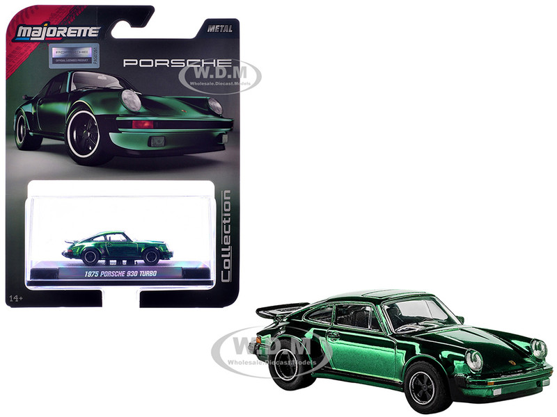 1975 Porsche 930 Turbo Green Metallic Collection Series 1/64 Diecast Model Car Majorette MJ8505001015