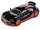 2005 Bugatti Veyron 16 4 Super Sport Black with Orange Accents Collection Series 1/64 Diecast Model Car Majorette MJ8505001018