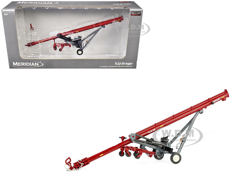 Meridian TL12 39 Auger Red and Gray 1/64 Diecast Model SpecCast MER008